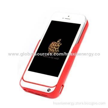 3,000mAh External Battery Charger for iPhone 4/4S, 5V/120mA Solar Input, Low-carbon Environment